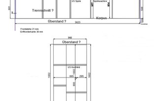 CAD Zeichnung der Küche in Buxtehude
