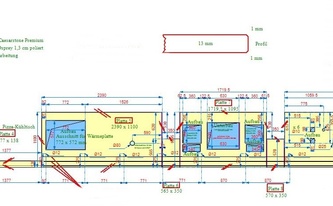 CAD Zeichnung der Caesarstone Arbeitsplatten Osprey
