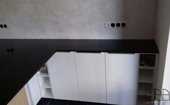 IKEA Küche mit Granit Arbeitsplatten Nero Assoluto India