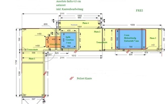 CAD Zeichnung der Küche in Dachau