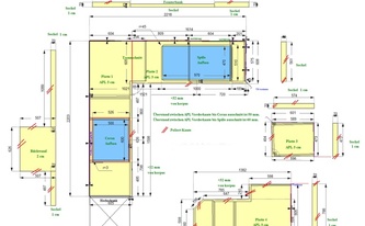 CAD Zeichnung der Küche in Dachau