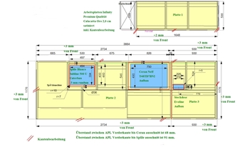 CAD Zeichnung der Küche in Donzdorf