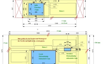 CAD Zeichnung der Küche in Dortmund