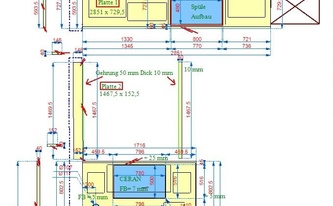 CAD Zeichnung der Caesarstone Produkte