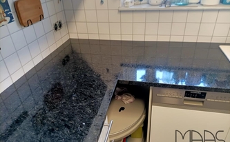 Polierte Granit Arbeitsplatten Nero Angola