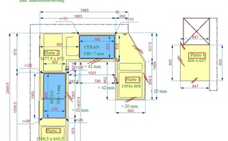 CAD Zeichnung der IKEA Küche