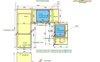 CAD Zeichnung der SapienStone Arbeitsplatten