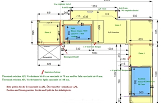 CAD Zeichnung der Küche in Eislingen/Fils