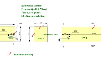 CAD Zeichnung der Rückwände