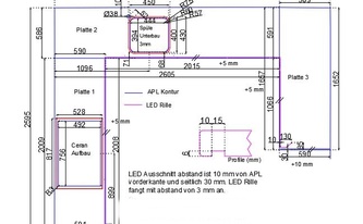 CAD Zeichnung der Küche in Erfstadt