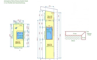 AutoCad Zeichnung der Dekton Arbeitsplatten