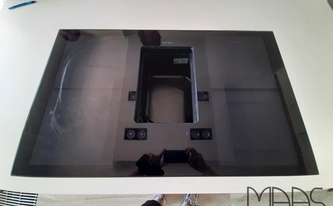 Ceranfeld in der Neolith Arbeitsplatte Arctic White
