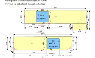 Zeichnung der Küche in Frankfurt am Main