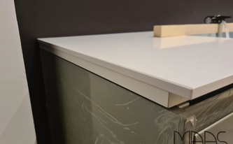 Polierte Silestone Arbeitsplatten Iconic White