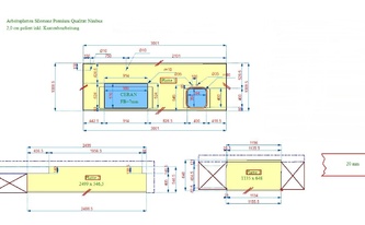 CAD Zeichnung der Silestone Arbeitsplatten Nymbus