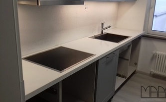 Silestone Arbeitsplatten Eternal Statuario in Freiberg am Neckar montiert