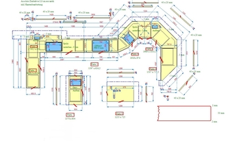 AutoCad Zeichnung der Granit Arbeitsplatten Nero Assoluto Zimbabwe