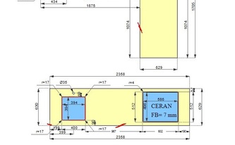 CAD Zeichnung der Küche in Freising