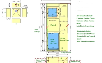 CAD Zeichnung des Küchenblocks in Fürth