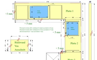 CAD Zeichnung der Küche in Gelsenkirchen