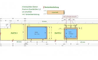 Zeichnung der Küche in Grevenbroich