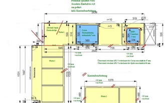 CAD Zeichnung der Küche in Hamburg