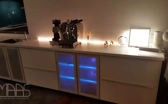 Silestone Küche mit LED Küchenbeleuchtung