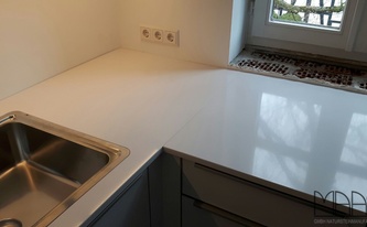 Polierte Silestone Arbeitsplatten White Storm