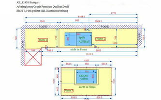 Arbeitsplatten Projekte - Produktionsplan