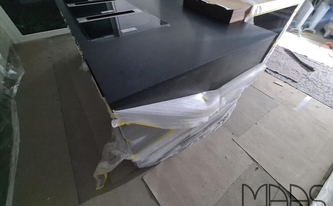Granit Arbeitsplatte Nero Assoluto Zimbabwe in 1,2 cm