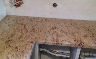 Polierte Ivory Brown / Shivakashi Granit Arbeitsplatten