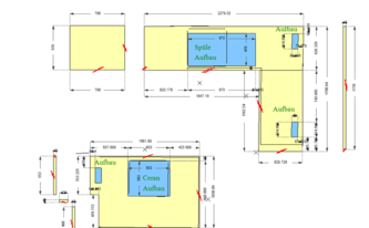 CAD Zeichnung der IKEA Küche mit Granit Arbeitsplatten 