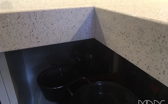 Silestone Arbeitsplatten Blanco Stellar mit 6,5 cm Gehrung