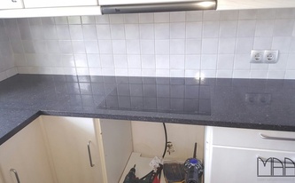 Montage in Ingolstadt: Silestone Arbeitsplatten Arden Blue 