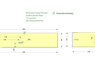Zeichnung der Rückwände in Innsbruck