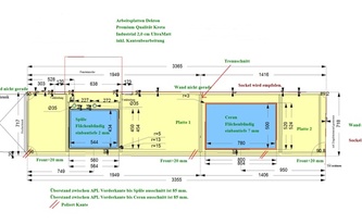 CAD Zeichnung der Küchenzeile in Itzehoe  