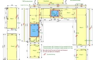 CAD Zeichnung der Küche in Jülich