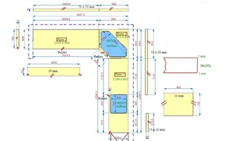 CAD Zeichnung Arbeitsplatten Star Galaxy