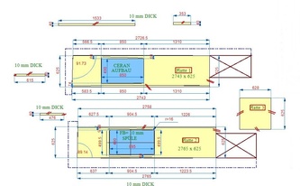 CAD Zeichnug Caesarstone Concrete Arbeitsplatten