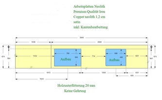 CAD Zeichnung der Küchenzeile in Karben