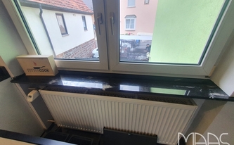 Granit Fensterbänke aus dem Material Black Cosmic in Karlstadt montiert