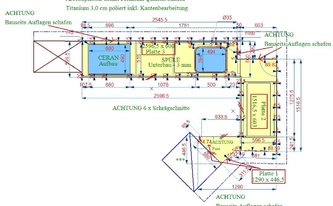 CAD Zeichnung der Granit Arbeitsplatten Matrix Titanium
