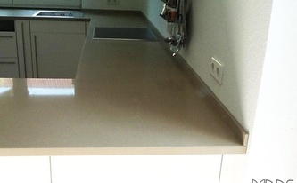 Polierte 2370 Cashmere Caesarstone Arbeitsplatte Österreich