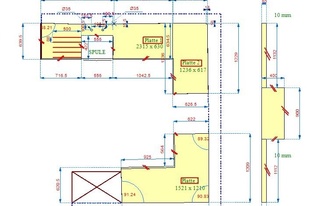 CAD Zeichnung der Caesarstone Arbeitsplatten