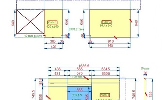 CAD Zeichnung der Granit Kashmir White Arbeitsplatten