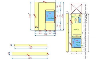 Granit Arbeitsplatten, Rückwand und Granitplatten Viscont White - CAD Zeichnung