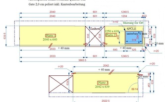 Zeichnung der Star Gate Arbeitsplatten