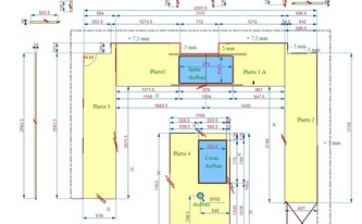 CAD Zeichnung der Granit Wischleisten und Arbeitsplatten