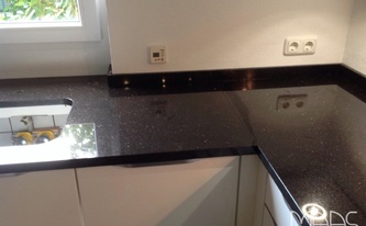 Polierte Küchenarbeitsplatte aus dem Granit Star Galaxy