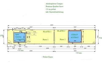 CAD Zeichnung der IKEA Küchenzeile